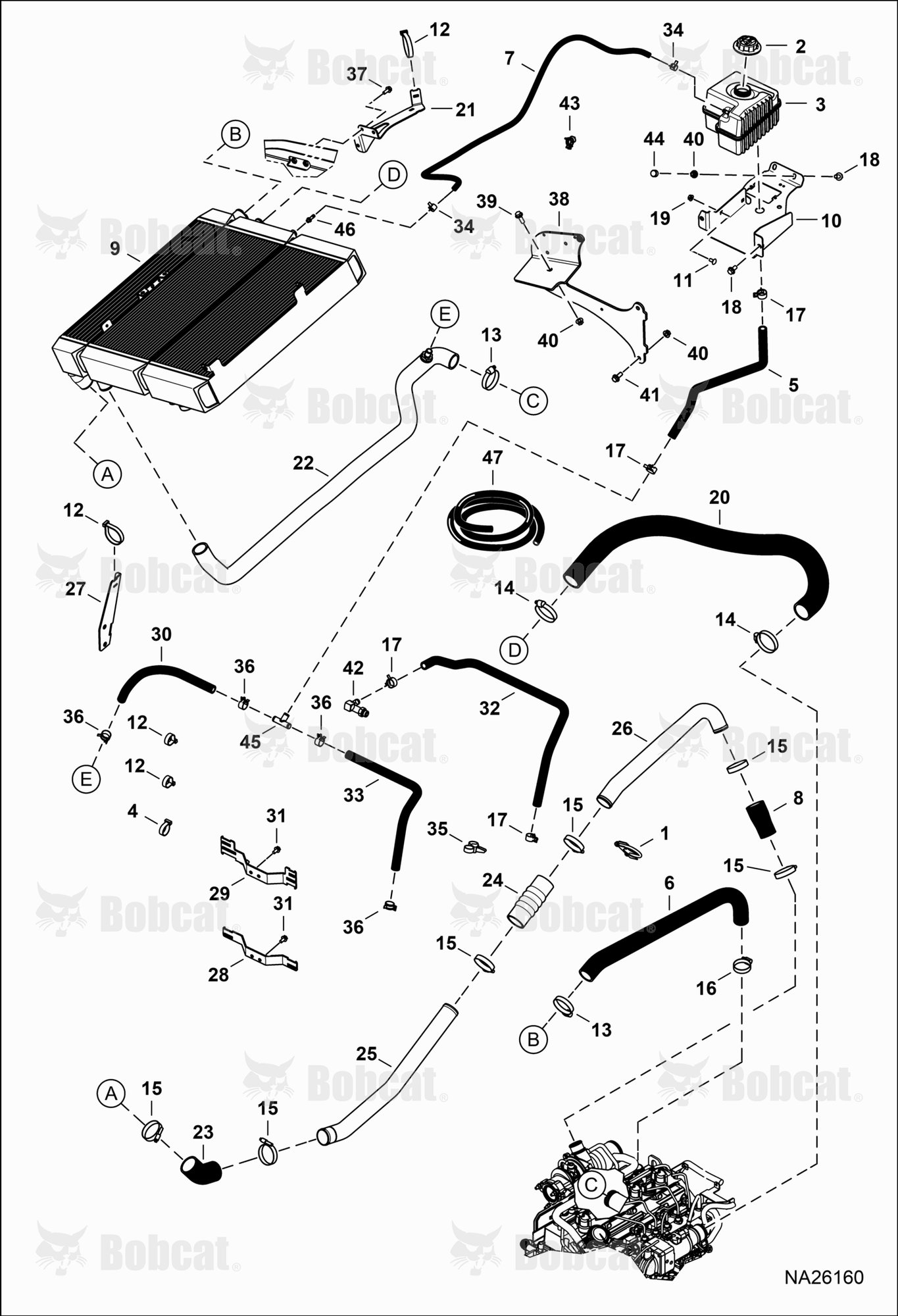 Cooling System  B4ZV18057 & Above, B51118078 & Above