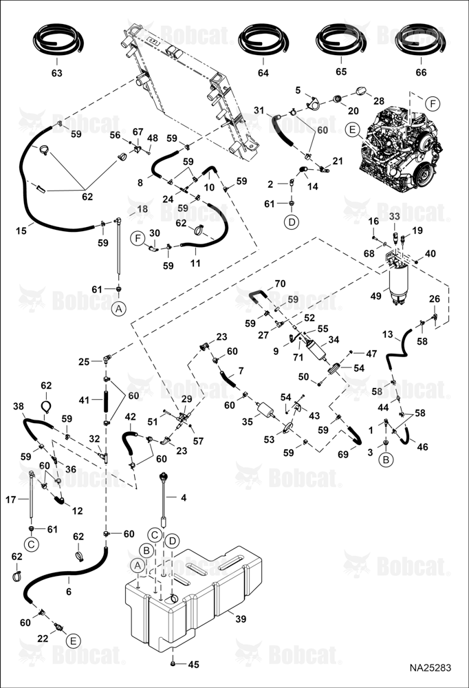 Engine & Attaching Parts (Tank, Filter & Hoses)