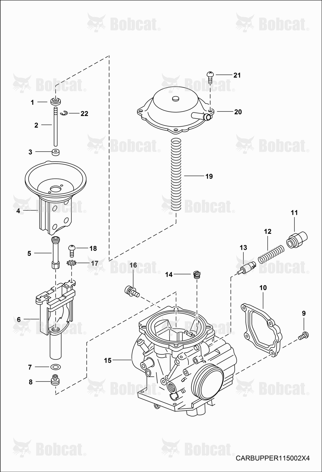 ENGINE, CARBURETOR, Upper