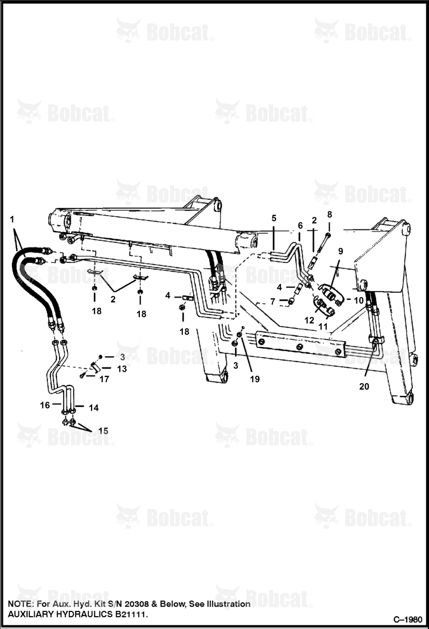Auxiliary Hydraulics  4958M20309 & Above