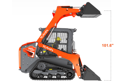 Kubota SVL50x radial lift path