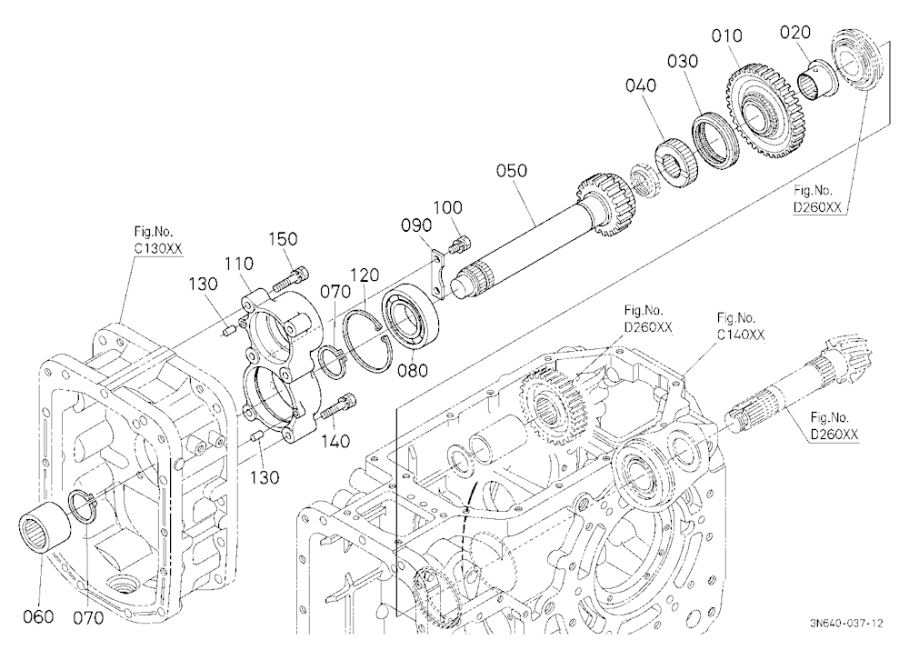 Range Gear Shaft [Except Dual Speed Type]