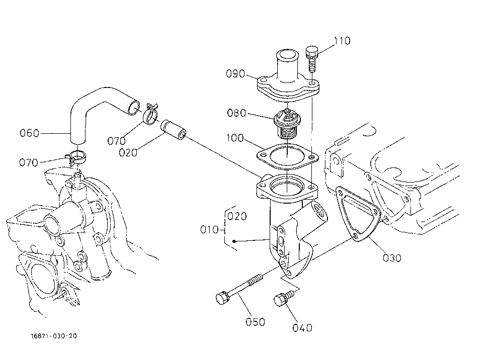 Water Flange/Thermostat