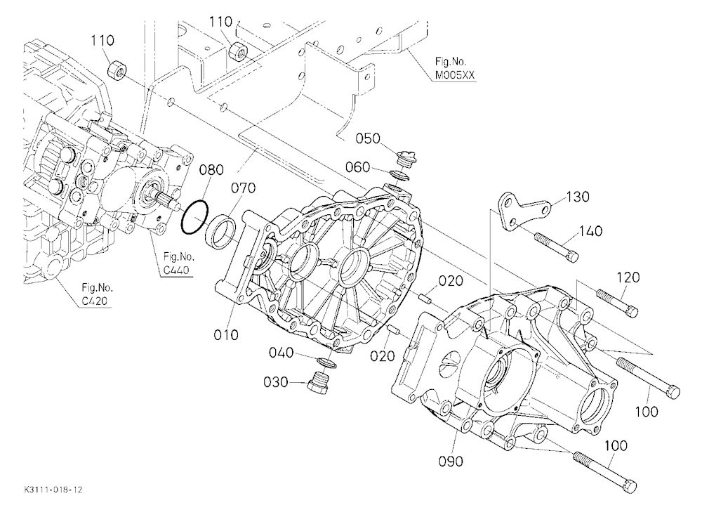 Rear Axle Case Lh