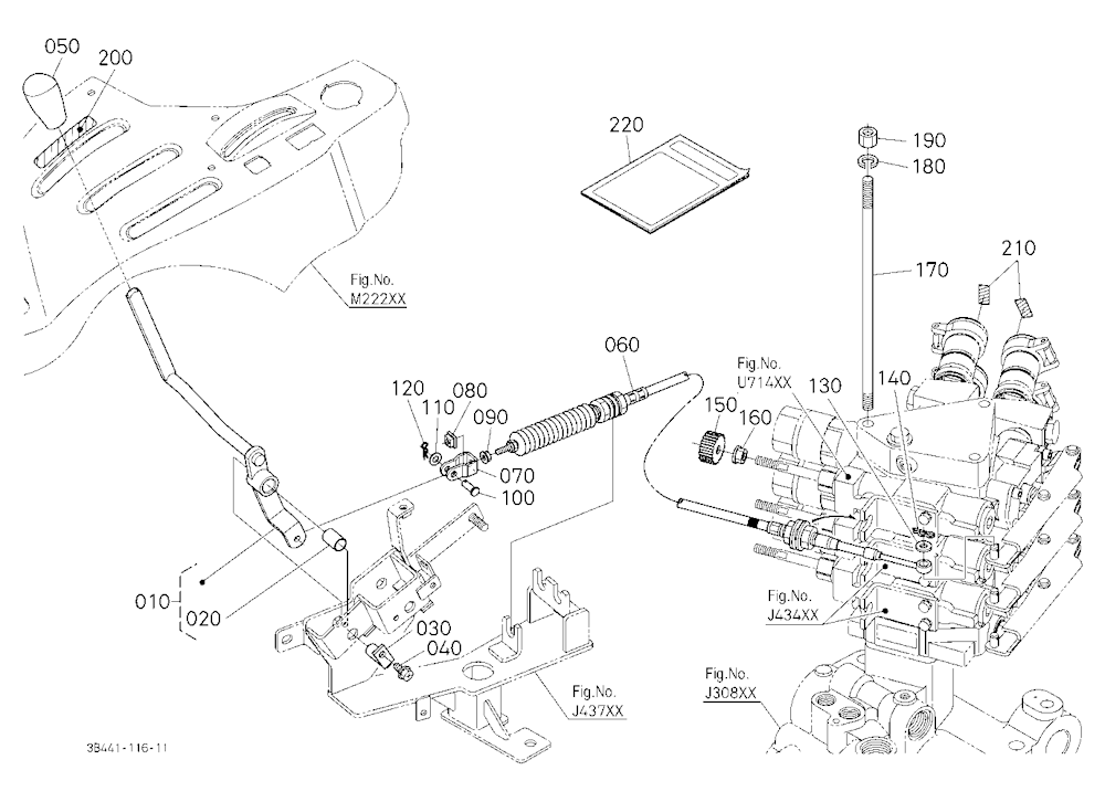 Auxiliary Control Valve Lever Kit (3Rd) (W/G No.M8