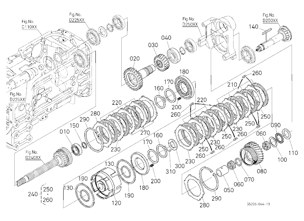 Main Gear Shift Shaft And Range Gear Shaft [New]