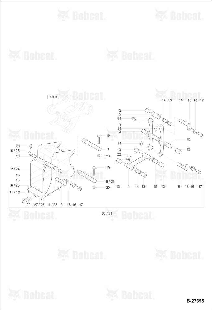 Bucket With SCRAPER, 350, 450 mm