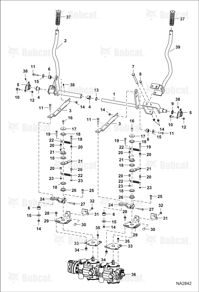 Hand Controls A3W613690 & Above, A3W713380 & Above