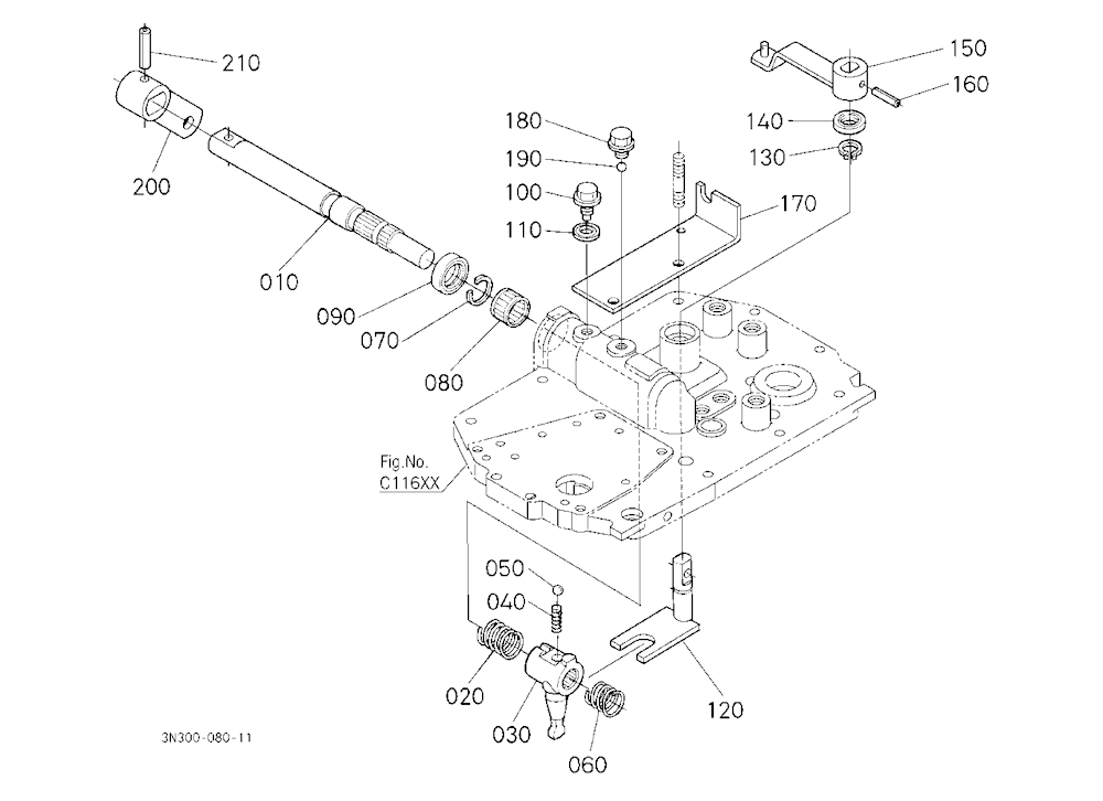 Main Gear Shift Lever Shaft