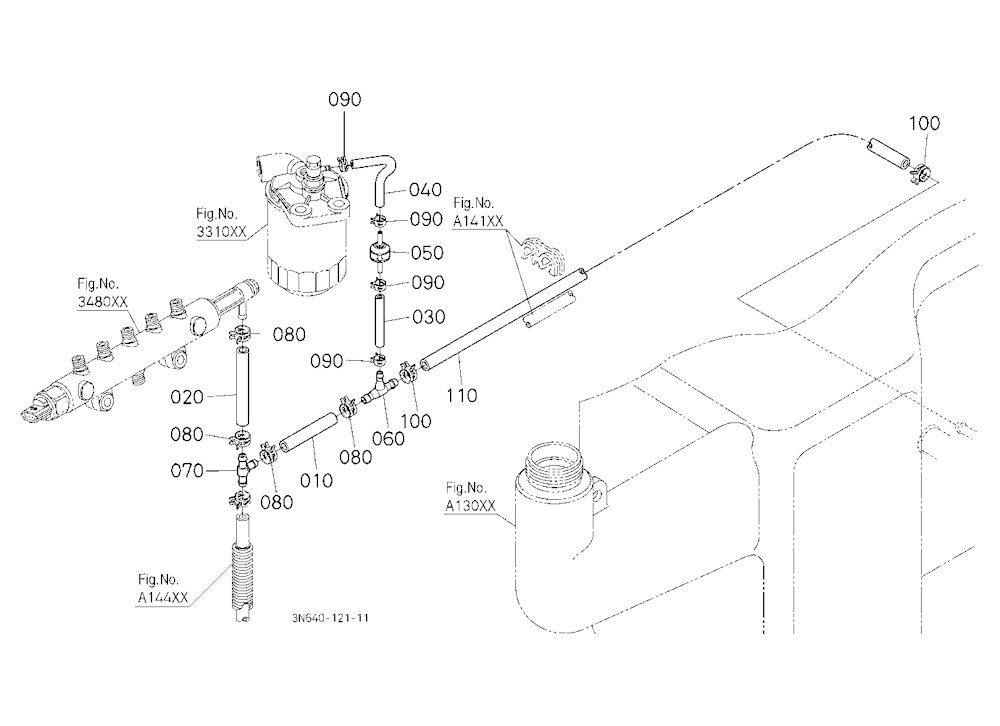 Fuel Pipe 2 (Front) [Old]