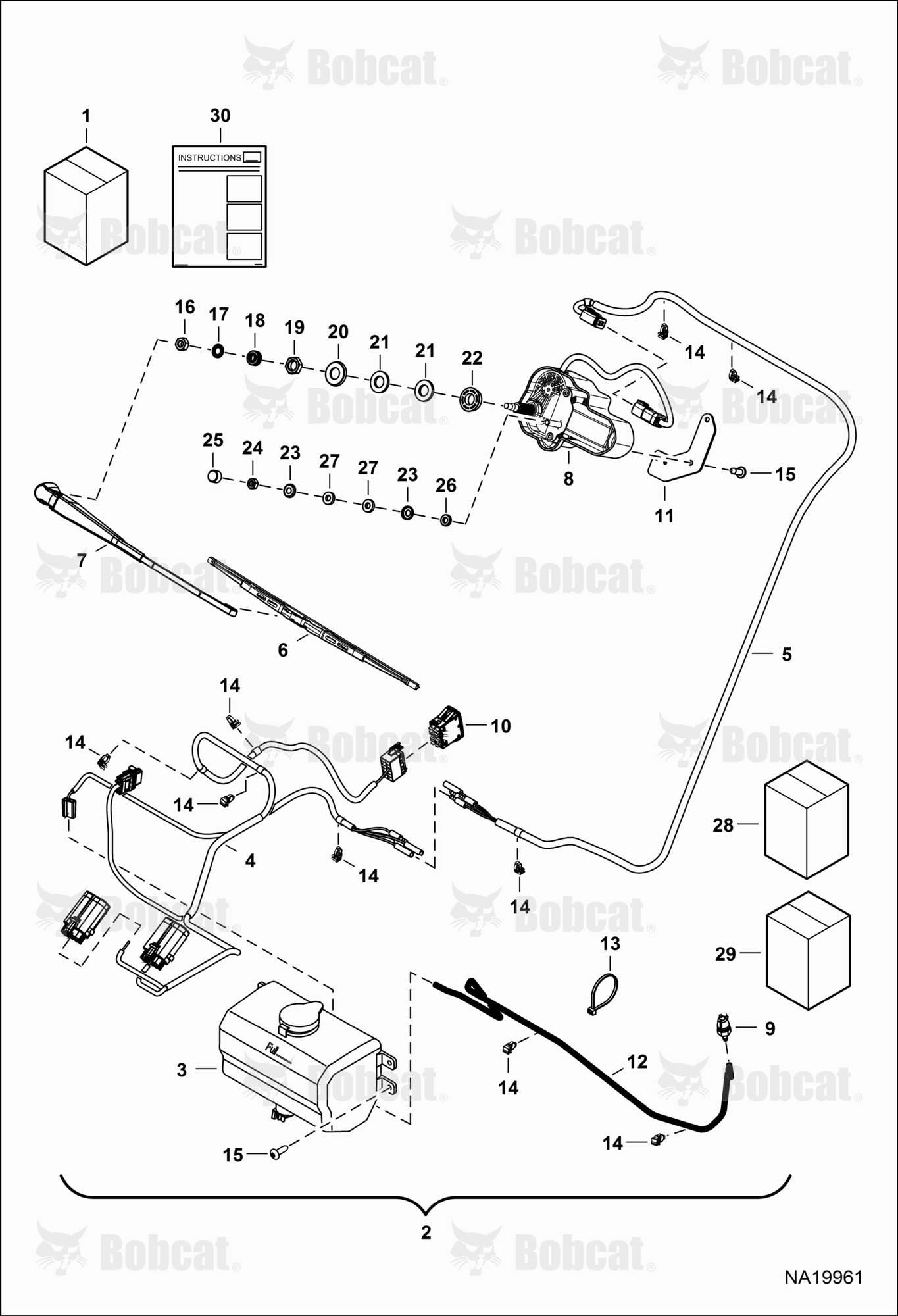 Wiper Kit (Dash Mounted Switch)