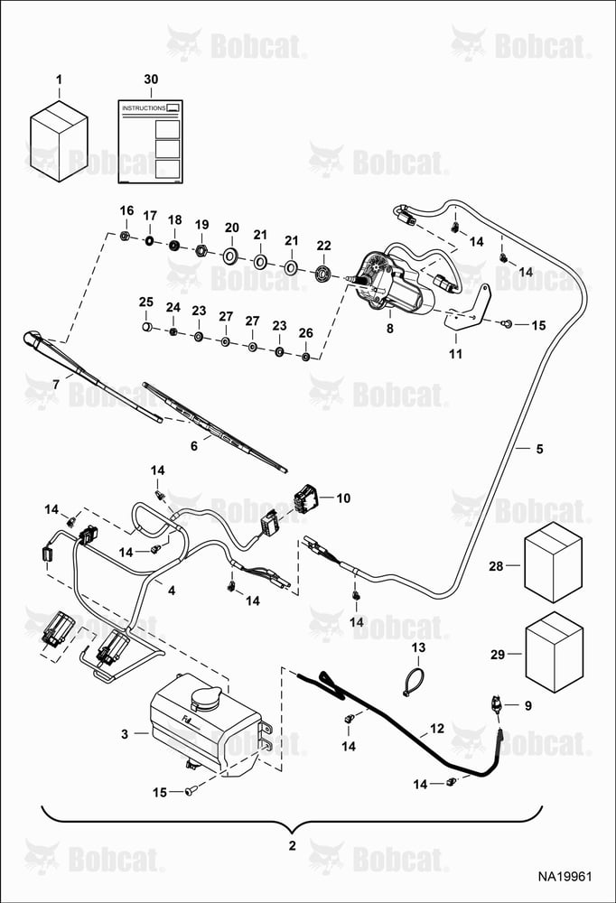 Wiper Kit (Dash Mounted Switch)
