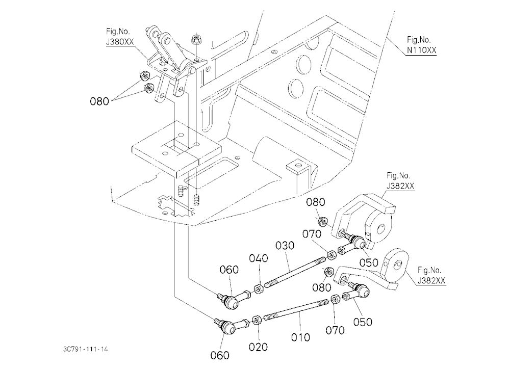 Draft And Position Control Lever Bracket
