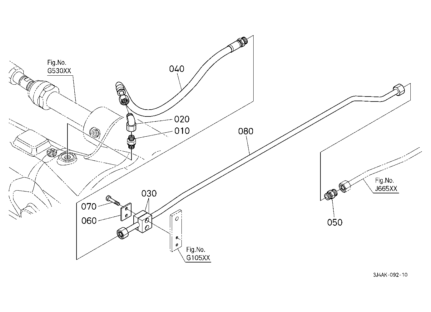 Hydraulic Oil Line (Front Axle Delivery Pipe/Front