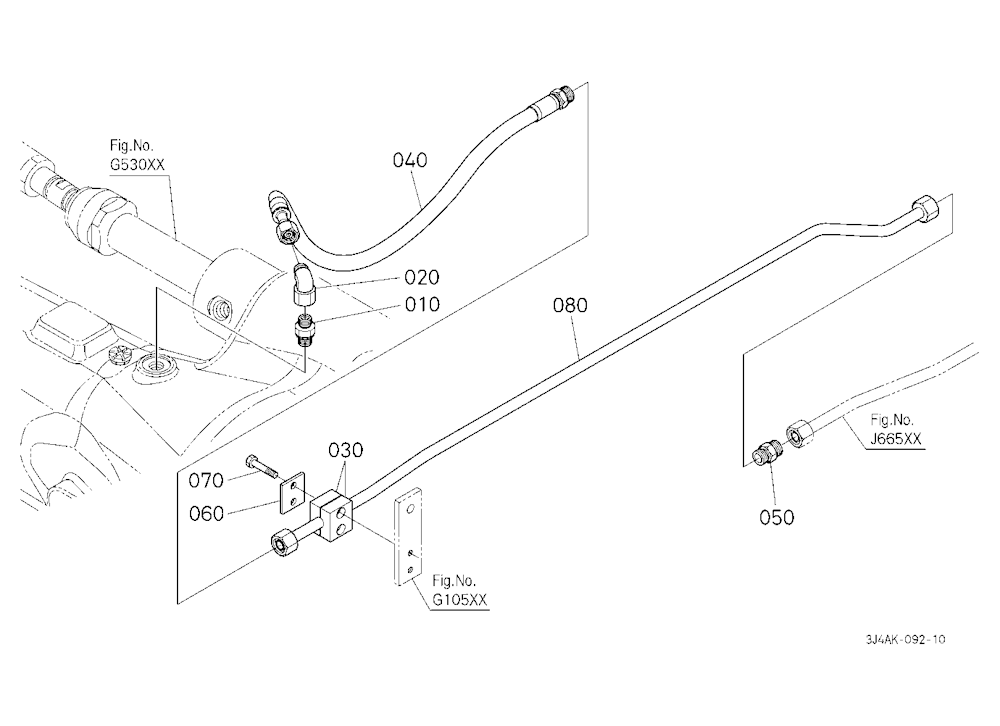Hydraulic Oil Line (Front Axle Delivery Pipe/Front