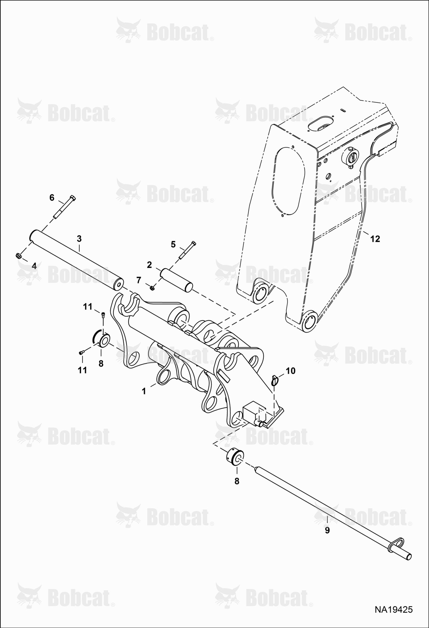 Inner Boom & Attachment Carrier (Updated Manitach) (Offset From Boom Head)