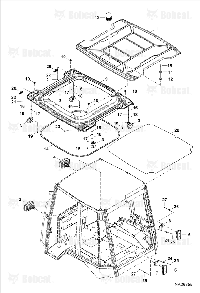 Operator CAB (Roof & Lights)
