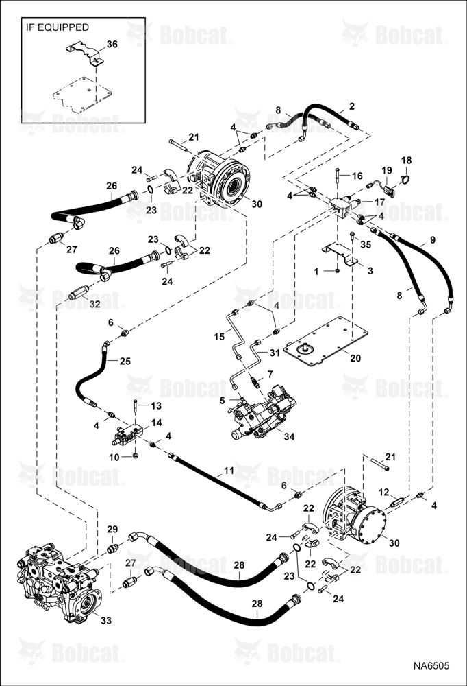 Hydrostatic Circuitry (Motors) ACS712800 & Above, ACSL12350 & Above