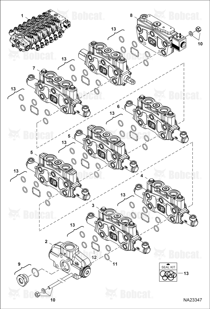 Hydraulic Control Valve (Assembly) (Backhoe) (Pilot)