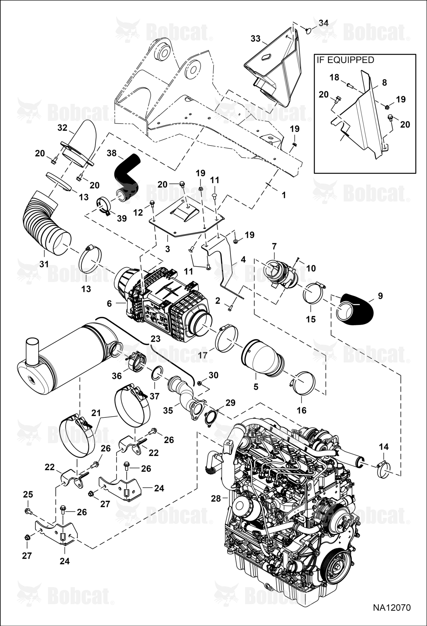 Engine & Attaching Parts (Air Cleaner & Muffler)  AR9R17121 & Above