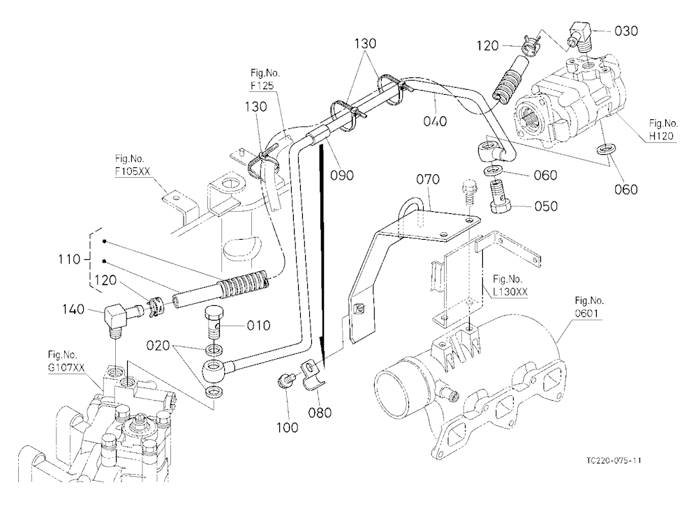 Hydraulic Oil Line(Power Steering) [Except Hst Typ
