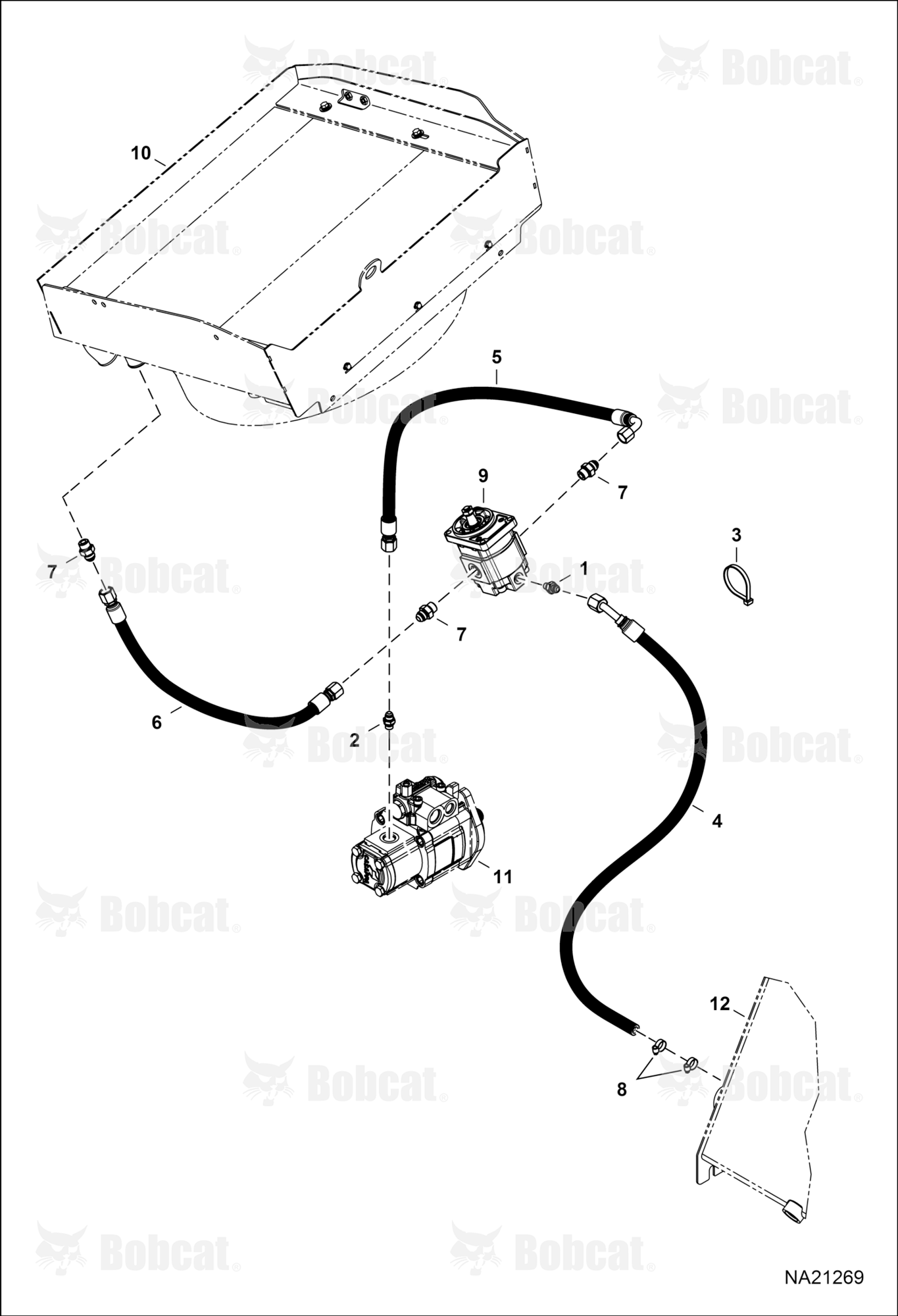 Hydraulic Circuitry (Fan Motor) (Non-reversible)