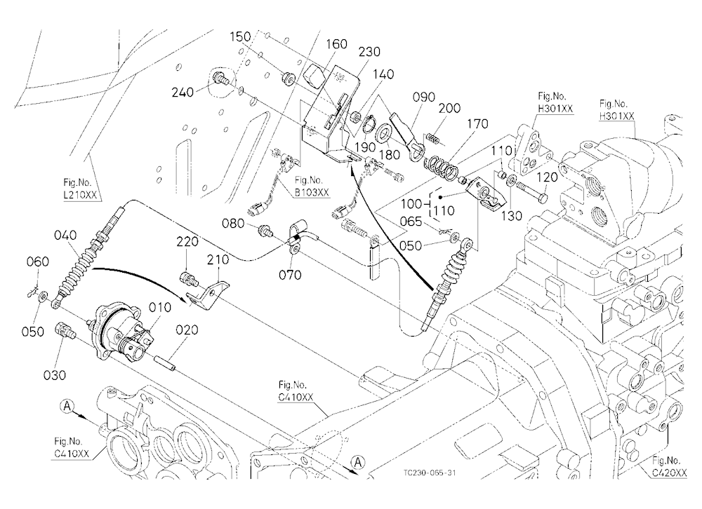 Pto Clutch Control Lever