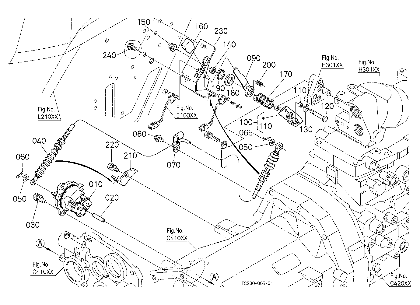 Pto Clutch Control Lever
