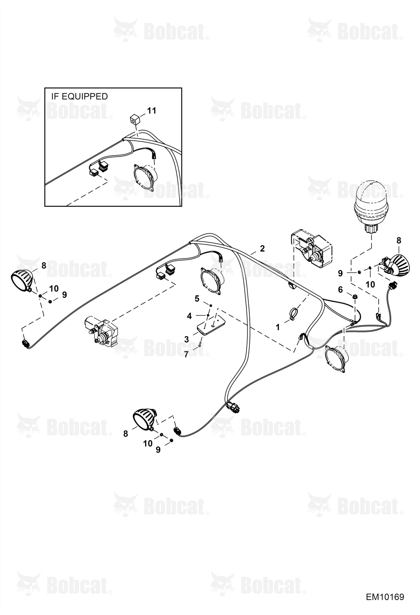 CAB Electrical Circuitry (Upper Harness & Work Lights)