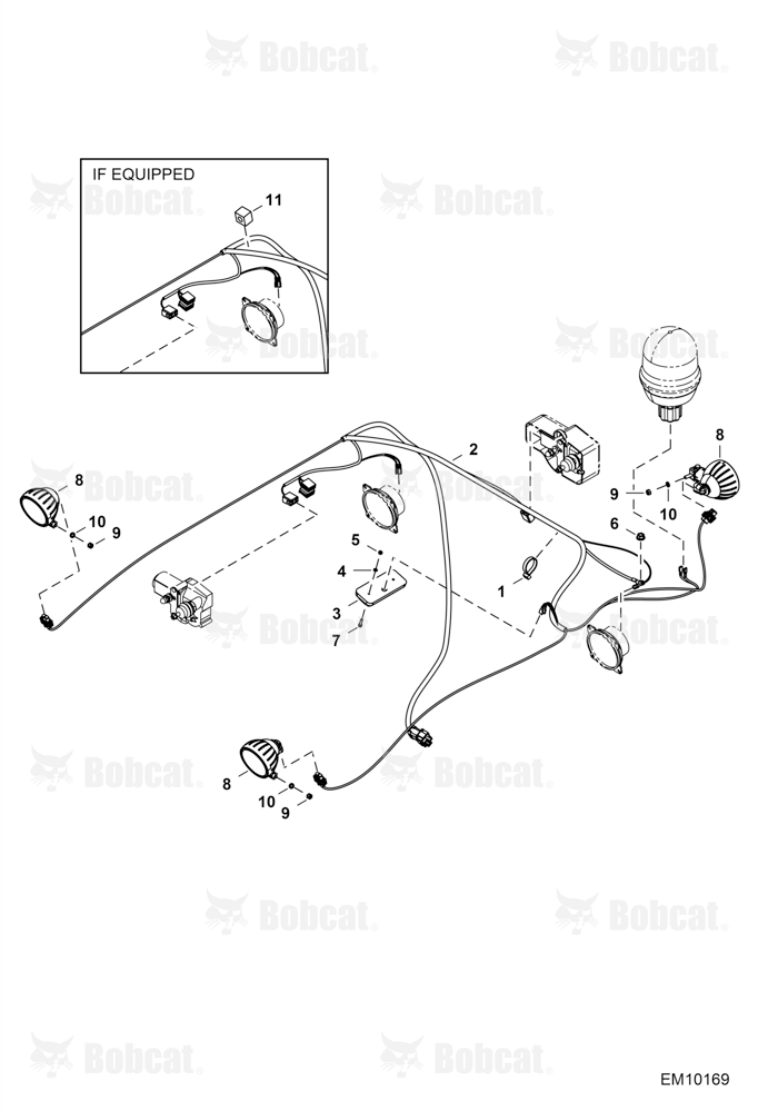 CAB Electrical Circuitry (Upper Harness & Work Lights)