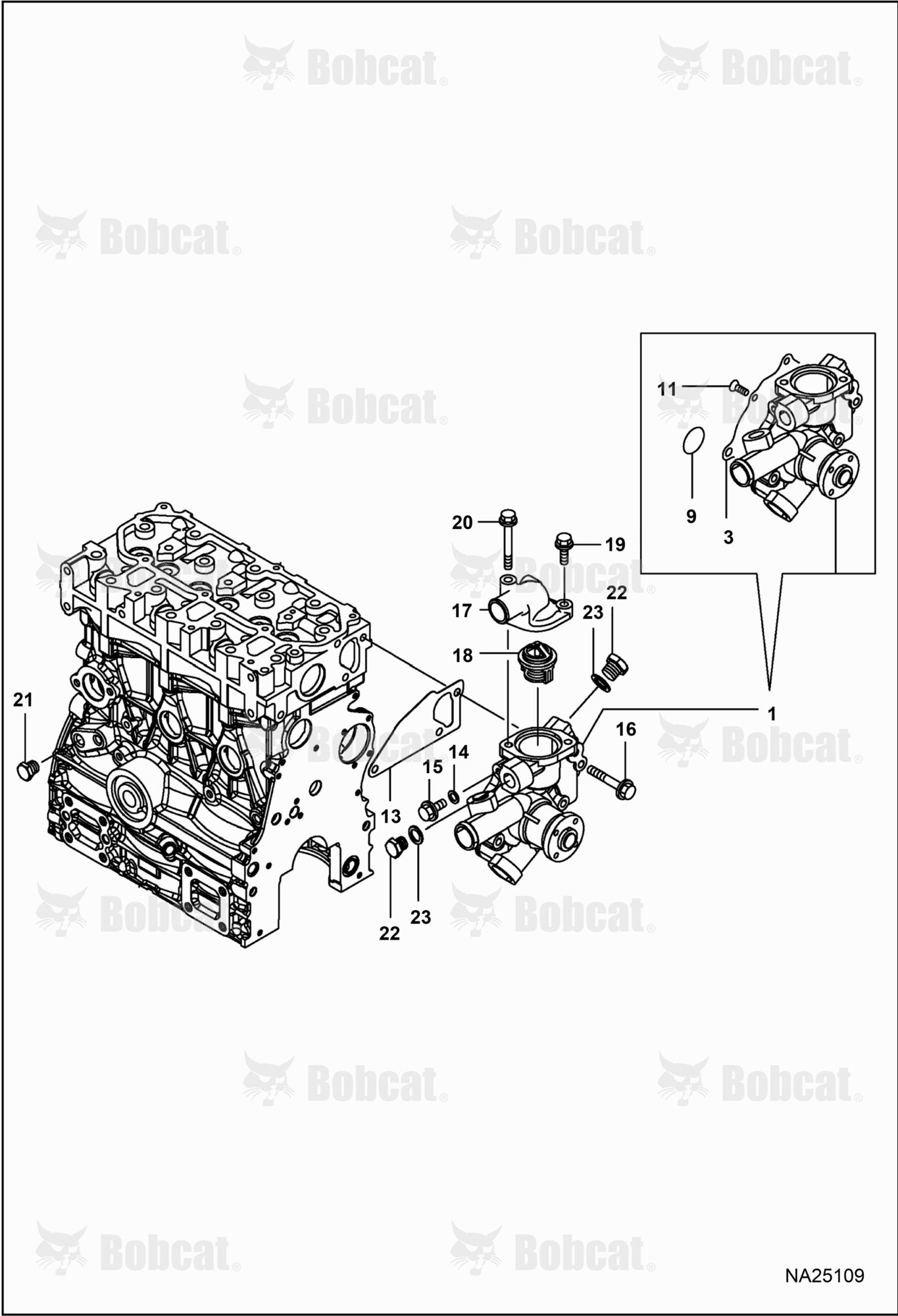Water PUMP, Thermostat & Fan