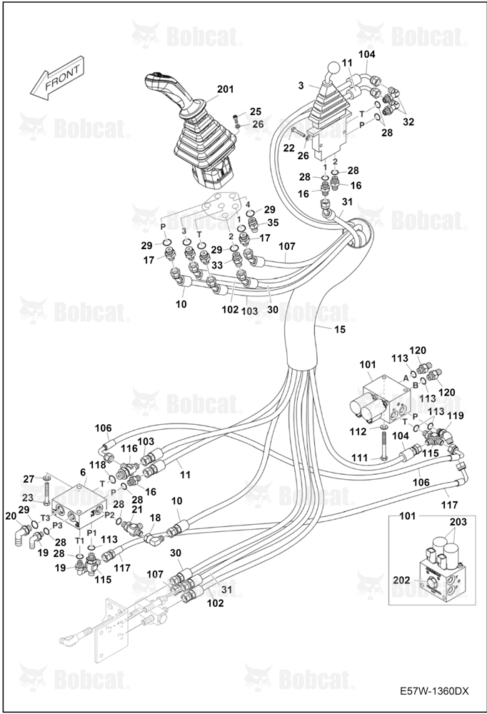 Hydraulic Pilot Circuitry (LH Joystick)