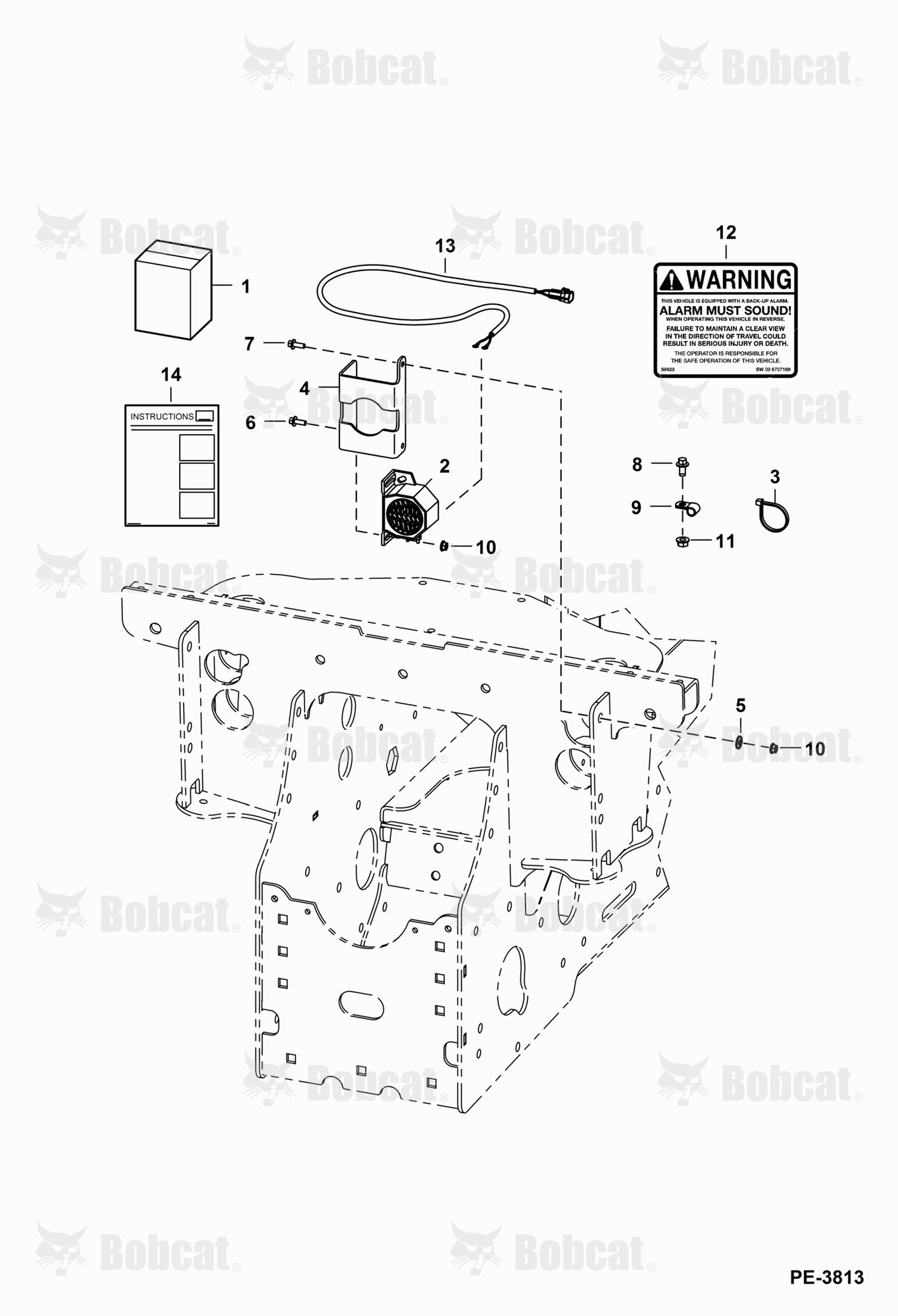 BACK-UP Alarm Kit (Main Frame Mounted)
