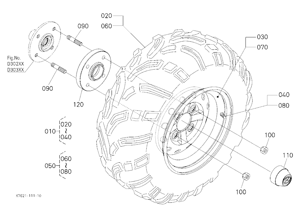 Rear Wheel (25*10-12,Atv)