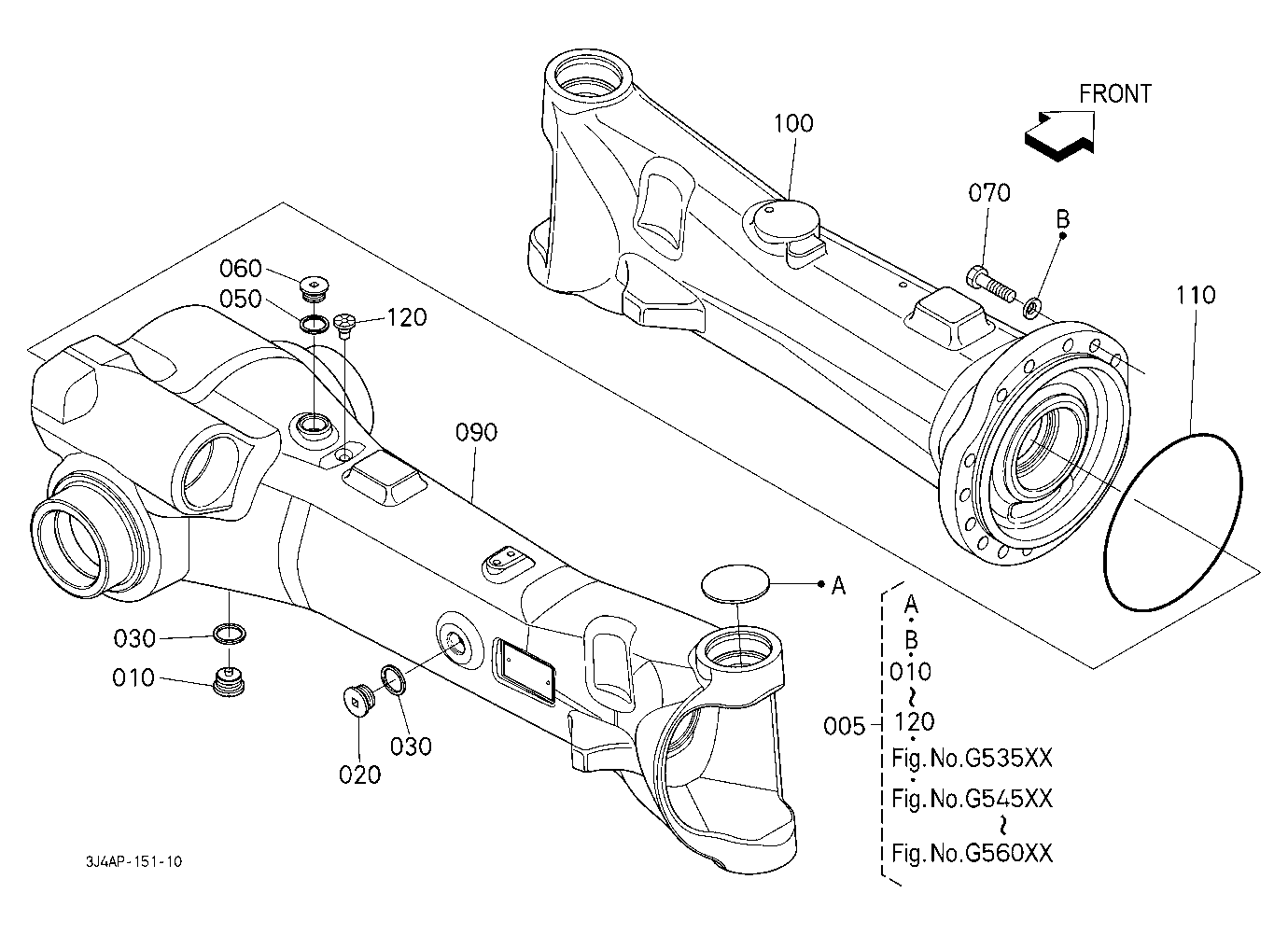 Front Axle (Central Housing) [Component Parts]