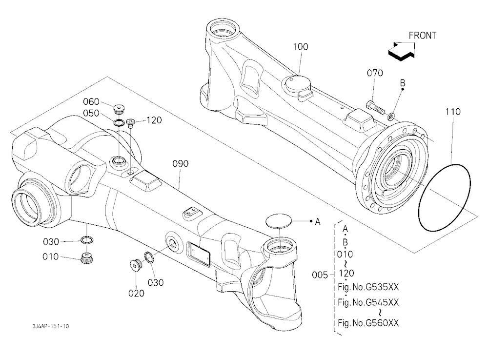 Front Axle (Central Housing) [Component Parts]