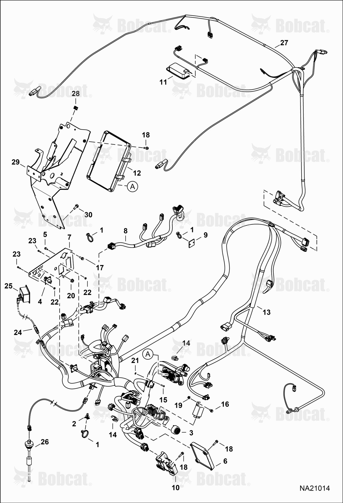 CAB Electrical Circuitry (Harnesses)  B55H11001 - B55H11021