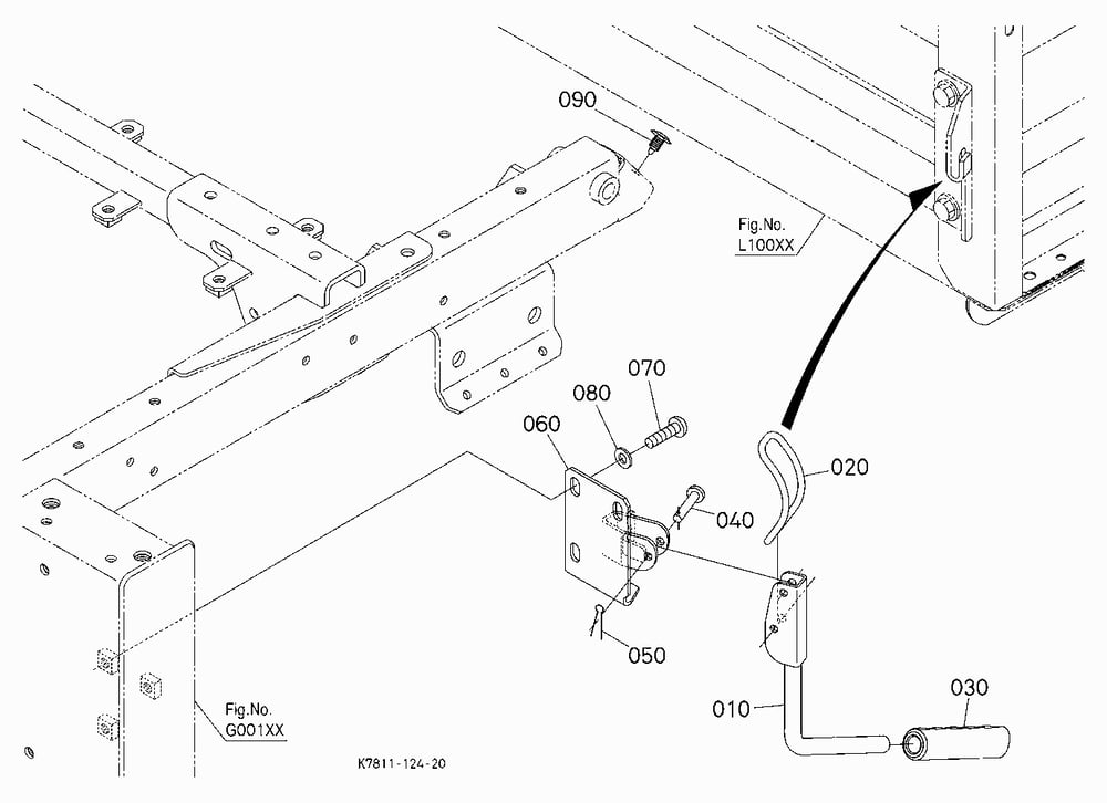 BOX GATE LOCK (LEFT) [BED LINER]