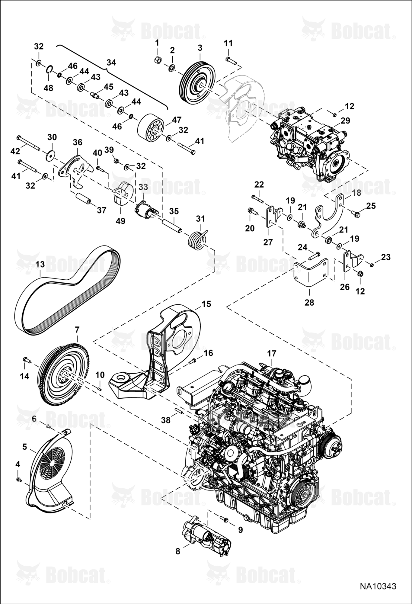 Engine & Attaching Parts (Belt Drive System)