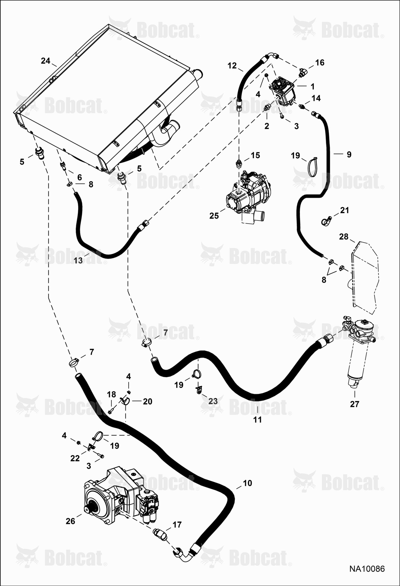 Hydraulic Circuitry (Fan Motor) (Non-reversible)