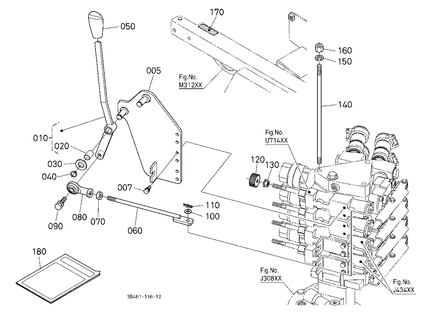 Auxiliary Control Valve Lever Kit (4Th) (W/G No.M8