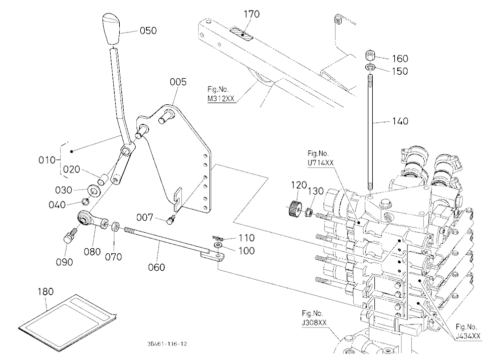 Auxiliary Control Valve Lever Kit (4Th) (W/G No.M8