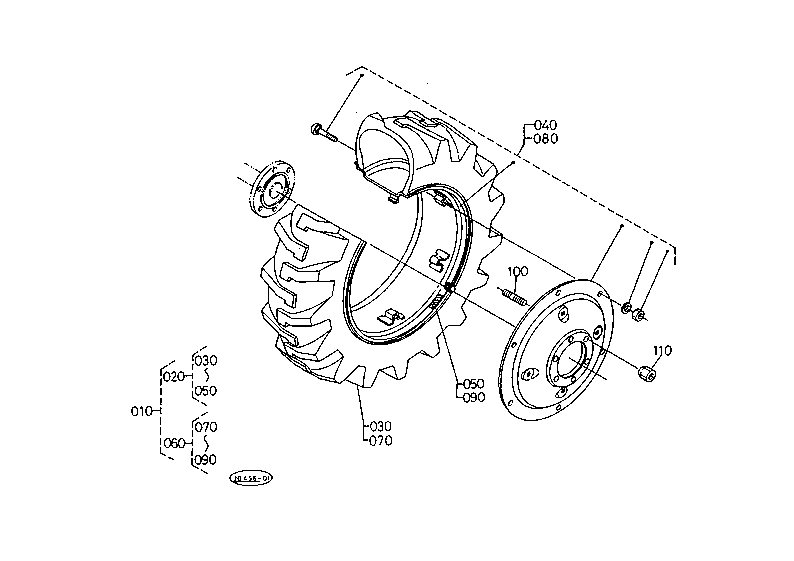 Rear Wheel (17.5L-24 R4) [A]