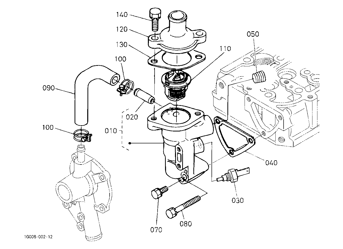 Water Flange And Thermostat