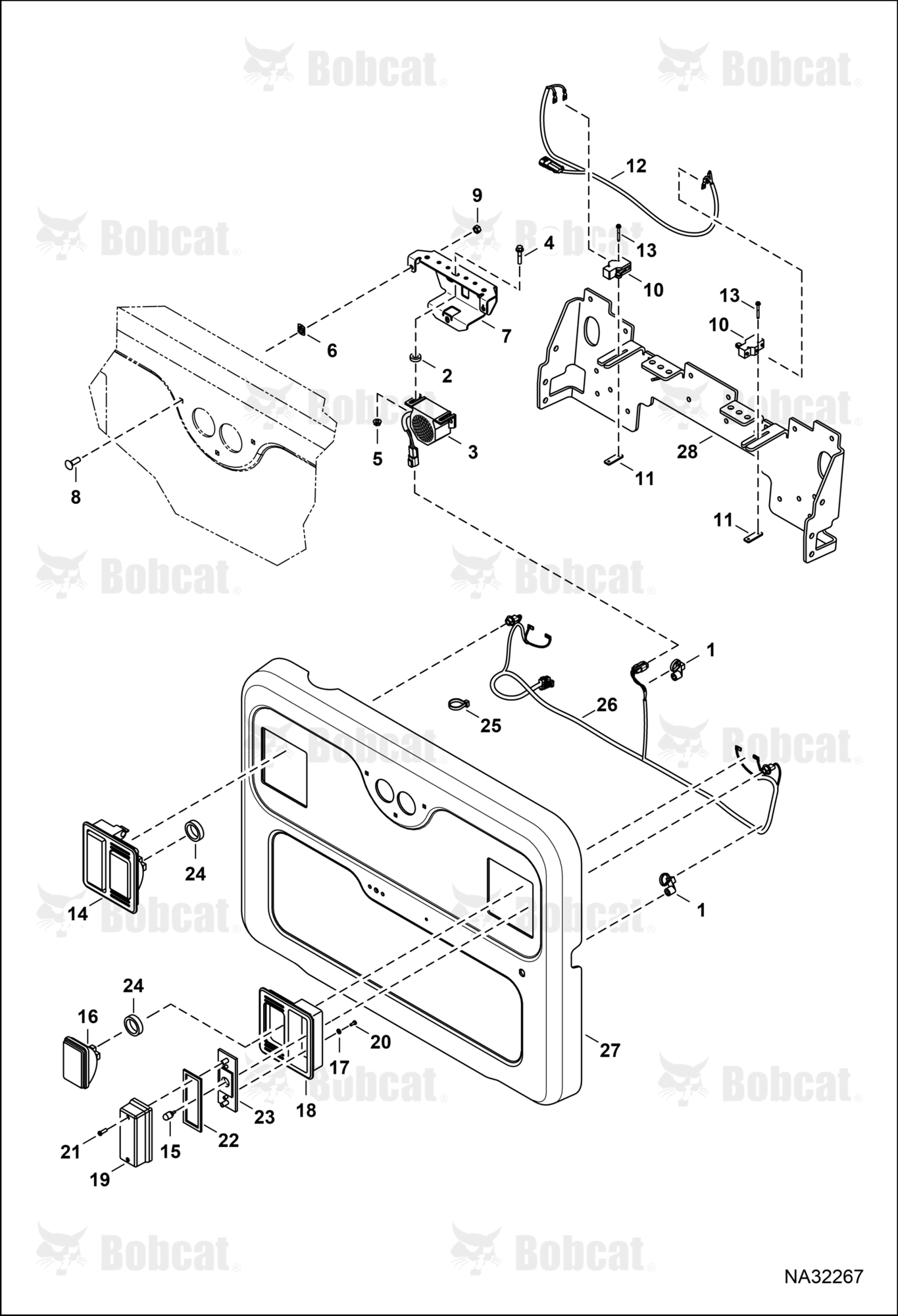 Engine Electrical Circuitry (Rear Lights & Back-up Alarm) (Duel Rear Mounting)