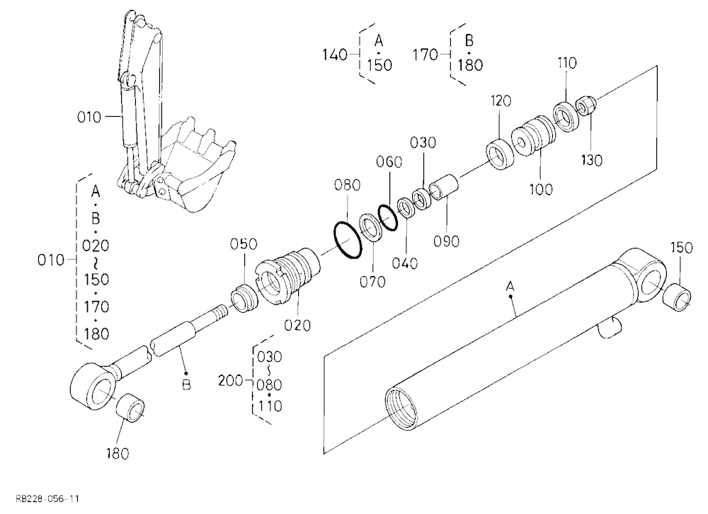 Bucket Cylinder And Component Parts