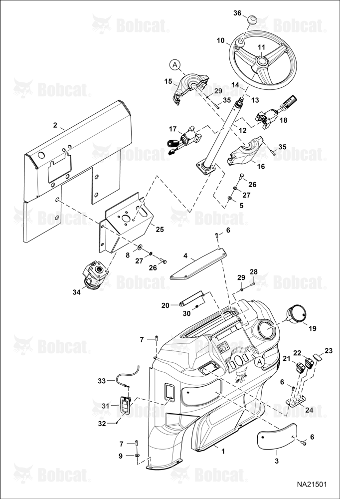 Operator Controls (Steering Column & Front Console)