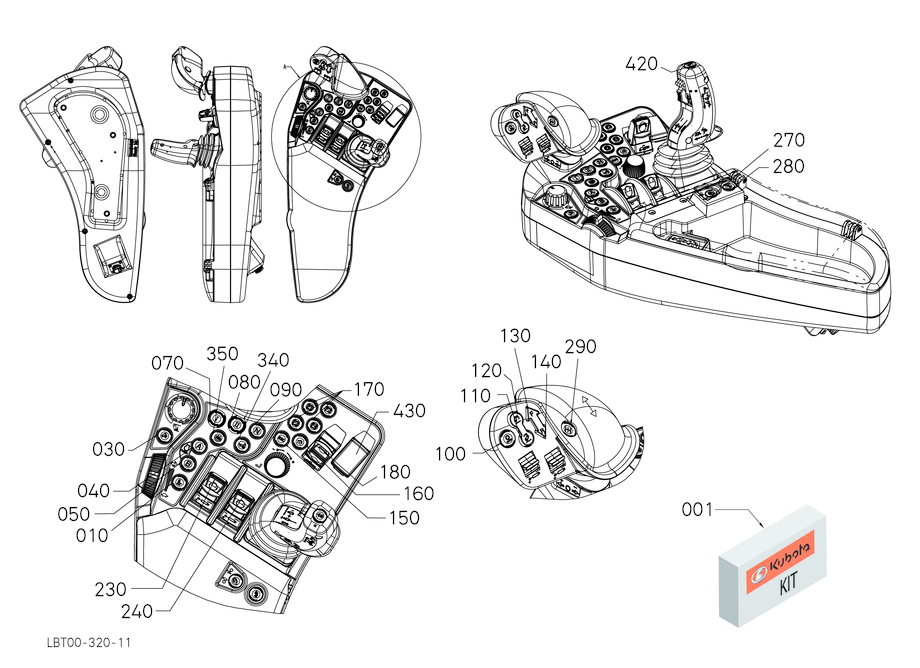 Armrest P3 - 5/6 Section