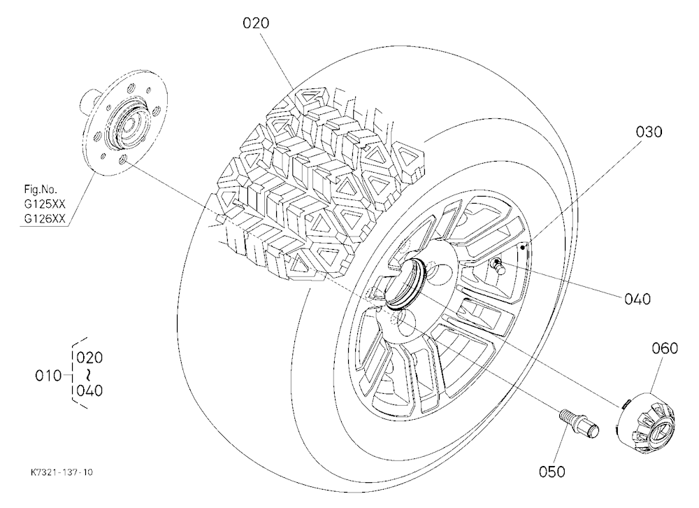 Front Wheel (24*9-12,Hdws A/W)