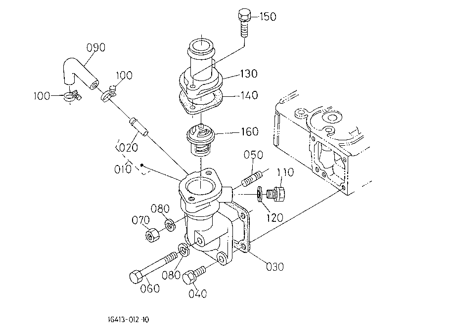 Water Flange And Thermostat